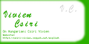 vivien csiri business card